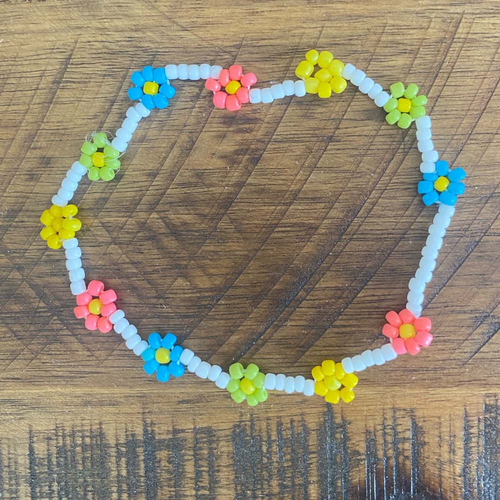 Colorful Neon Daisy Anklet